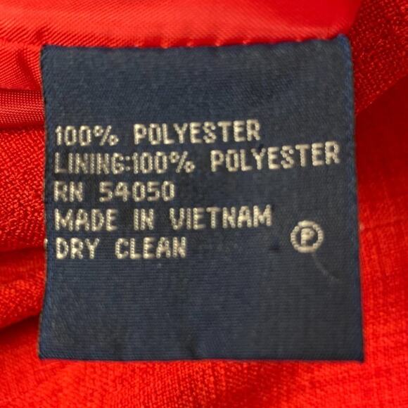 Evan Picone Blazer Lined Red Womens Size 2P - Picture 8 of 13